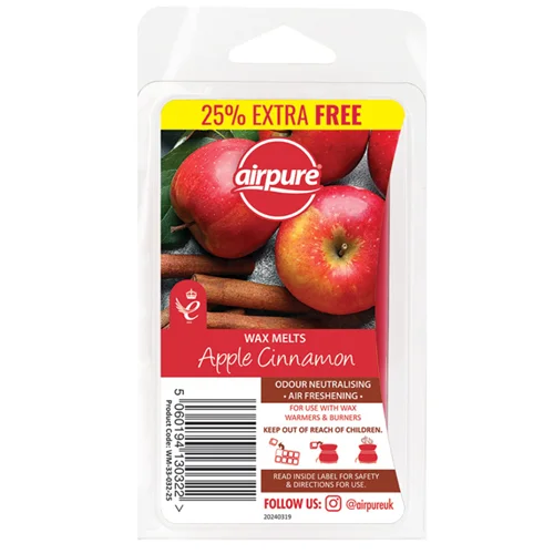 ایرپور اسانس جامد خوشبوکننده هوا رایحه سیب و دارچین (Airpure Wax Melts Apple Cinnamon)