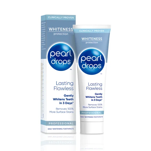 پیرل دراپس آبی خمیردندان سفید کننده روزانه و از بین برنده لک (Pearl Drops Lasting Flawless)